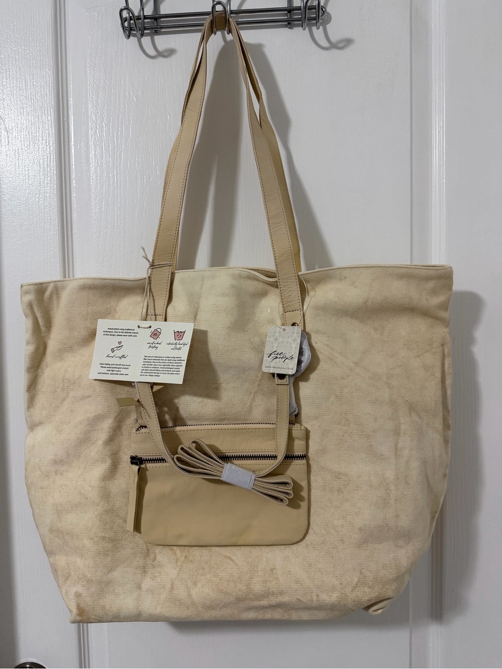 Free People Calla Convertible Tote Bag In Natural/Neutral